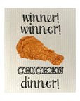 Winner Winner Chicken Dinner Bio-degradable Cellulose Dishcloth Set of 2