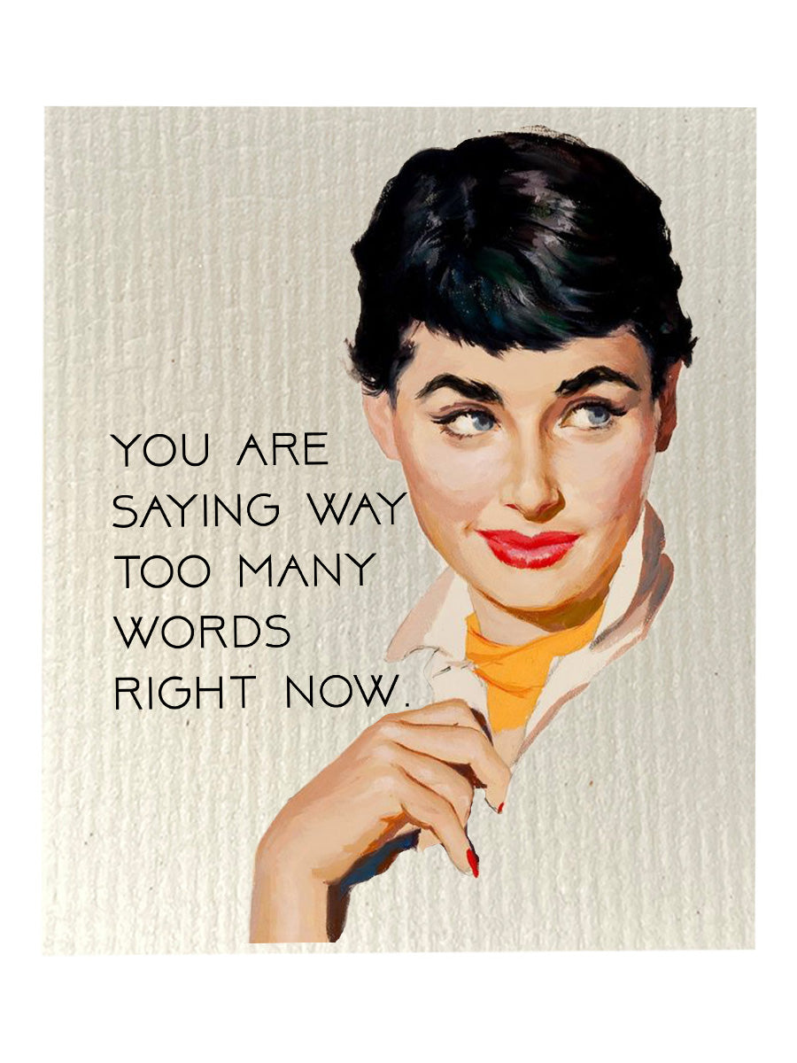 Too Many Words Biodegradable Cellulose Dishcloth Set of 2 KnollwoodLane