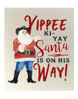 Yippee Ki-Yay Santa Dishcloth Set