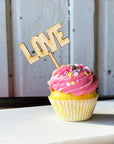 Love Wood Cake Topper