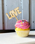 Love Wood Cake Topper