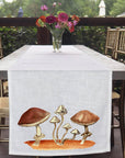 Brown Mushroom Trio Table Runner