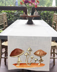 Brown Mushroom Trio Table Runner