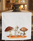 Brown Mushroom Trio Table Runner