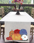 Pumpkin and Mums Fall Table Runner