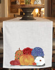 Pumpkin and Mums Fall Table Runner