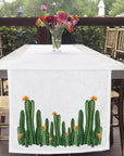 Tall Flowering Cacti Table Runner