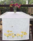 Yellow Flowers with Bee Table Runner