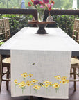 Yellow Flowers with Bee Table Runner