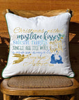 Adore Him White Square Pillow with Piping