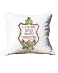Fall Crest White Square Pillow with Piping