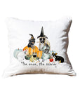 More the Scarier White Square Pillow with Piping