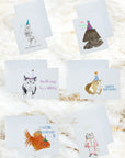 Animal Birthday Party Stationery and Notecard Set
