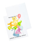 Balloon Animal Birthday Party Stationery and Notecard Set