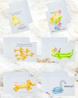 Balloon Animal Birthday Party Stationery and Notecard Set
