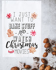 Bake Stuff & Watch Movies Kitchen Towel