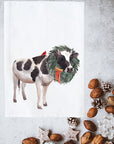 Christmas Cow Kitchen Towel