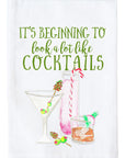 Christmas Cocktails Kitchen Towel