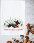 Dachshund Snow Kitchen Towel