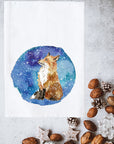 Fox With Snowflake Kitchen Towel