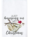 Hanging on till Christmas Kitchen Towel