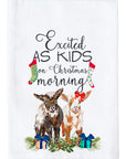 Kids on Christmas Morning Kitchen Towel