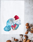 Merry Christmas Manatee Kitchen Towel