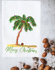Merry Christmas Palm Tree Kitchen Towel