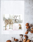 Reindeer and Hedgehog Kitchen Towel