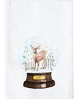 Snow Globe Deer Kitchen Towel
