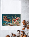 Santa's Sleigh Kitchen Towel