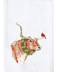 Snowy Longhorn Kitchen Towel