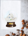 Snow Globe White Barn Kitchen Towel