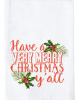 Merry Christmas Y'all Kitchen Towel