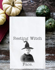 Resting Witch Face Kitchen Towel