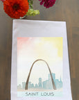 St Louis Arch Watercolor Kitchen Towel