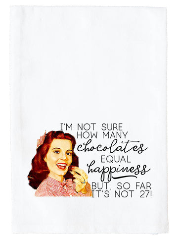 Chocolates Equal Happiness Kitchen Towel