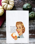 Crying and Eating Pie Kitchen Towel