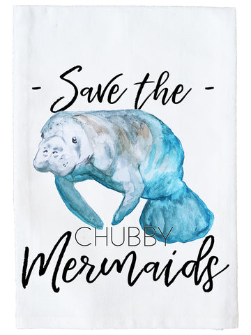 Save the Chubby Mermaids Kitchen Towel