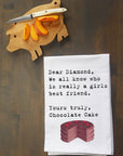 Diamond Chocolate Cake Kitchen Towel
