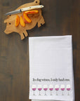Dog Wine Red Kitchen Towel