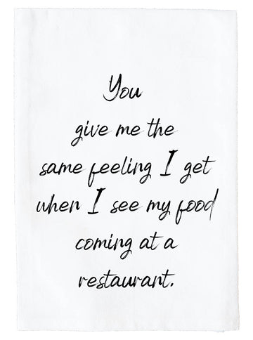 Same Feeling Food at Restaurant Kitchen Towel