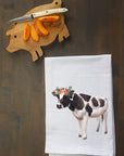 Floral Cow Kitchen Towel