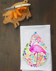 Floral Flamingo Kitchen Towel