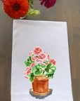 Geraniums Pot Kitchen Towel