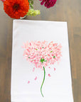Bright Pink Hydrangea Kitchen Towel