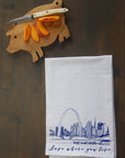 Love Where You Live (Saint Louis Skyline) Kitchen Towel