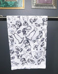 Black and White Dog Collage Kitchen Towel