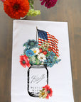Patriotic Mason Jar Kitchen Towel