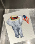 Patriotic Elephant Dishcloth Set